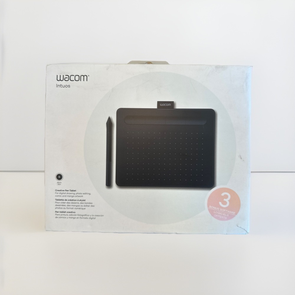 Wacom Intuos S Wireless Drawing Graphics Pen Tablet Black Bonus Software